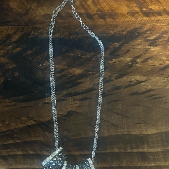 Park Lane Silver and Black Statement Necklace - Picture 4 of 7